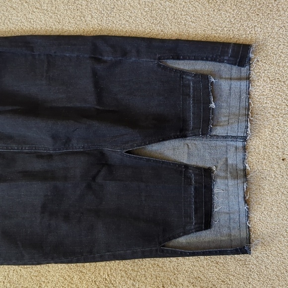 Peace Love World Black Denim Midi Length Skirt Size US 6 - Picture 2 of 4